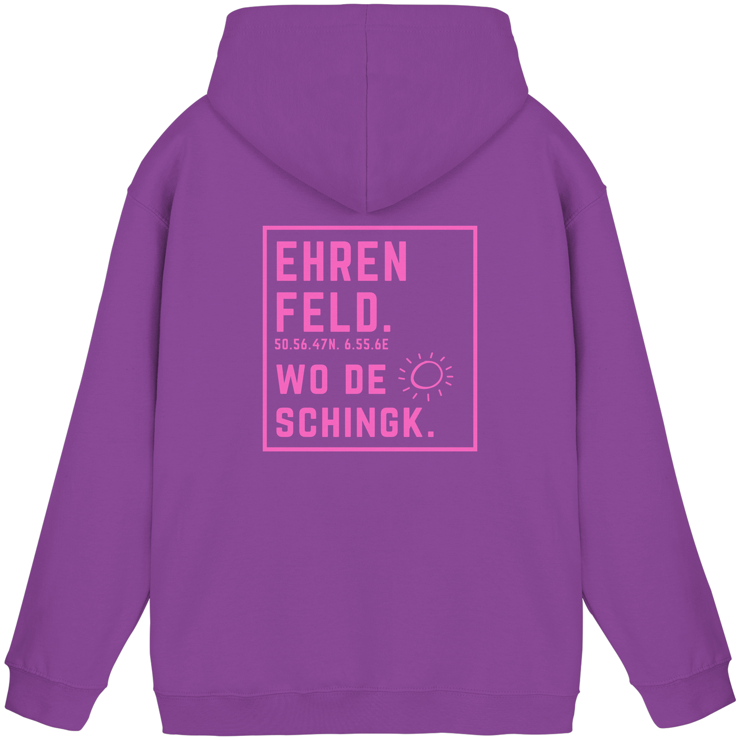 Wo de Sonn schingk - Ehrenfeld Druck Rücken  - Basic Unisex Hoodie