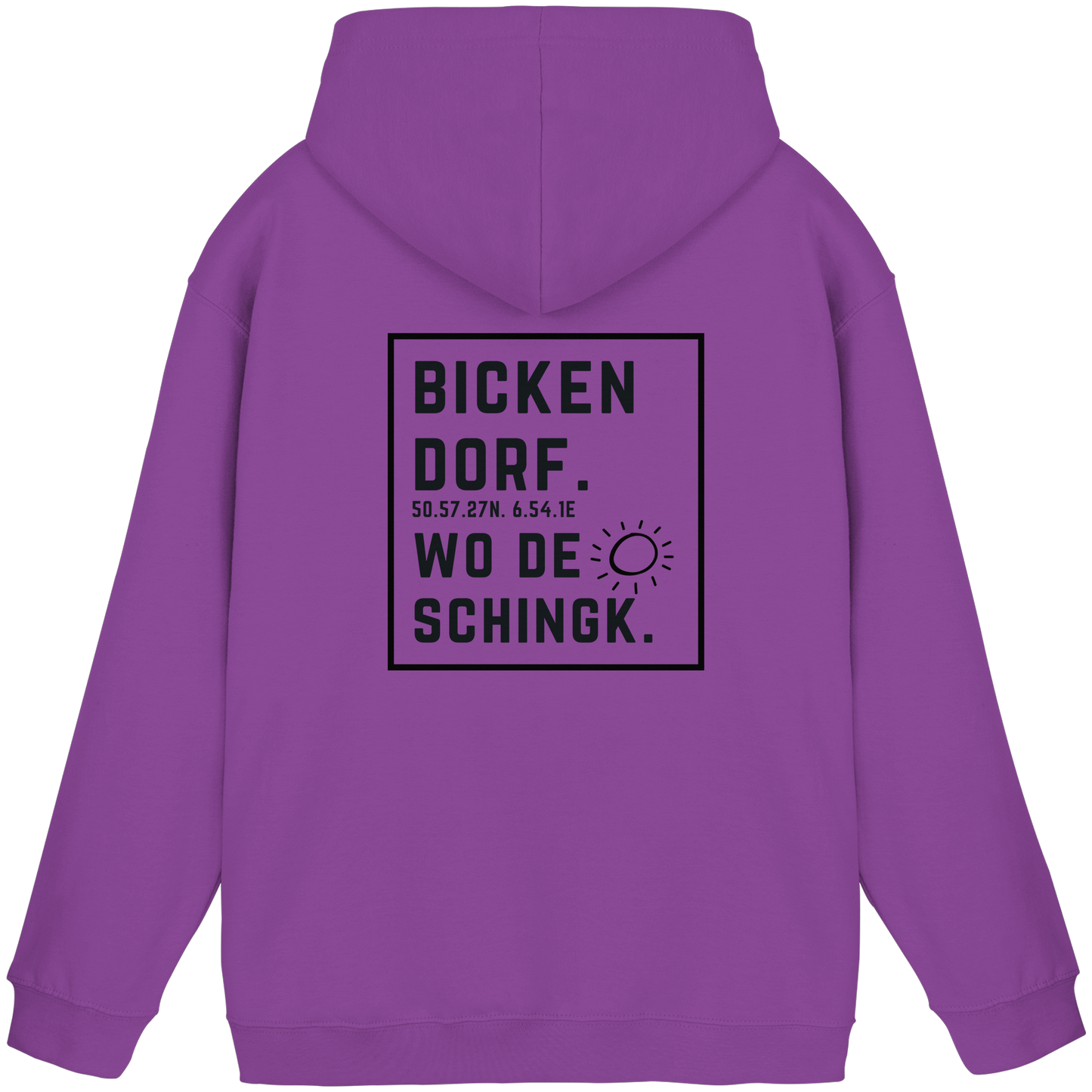 Wo de Sonn schingk - Bickendorf Druck Rücken - Basic Unisex Hoodie
