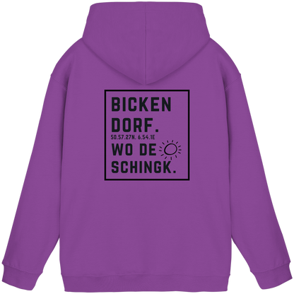 Wo de Sonn schingk - Bickendorf Druck Rücken - Basic Unisex Hoodie