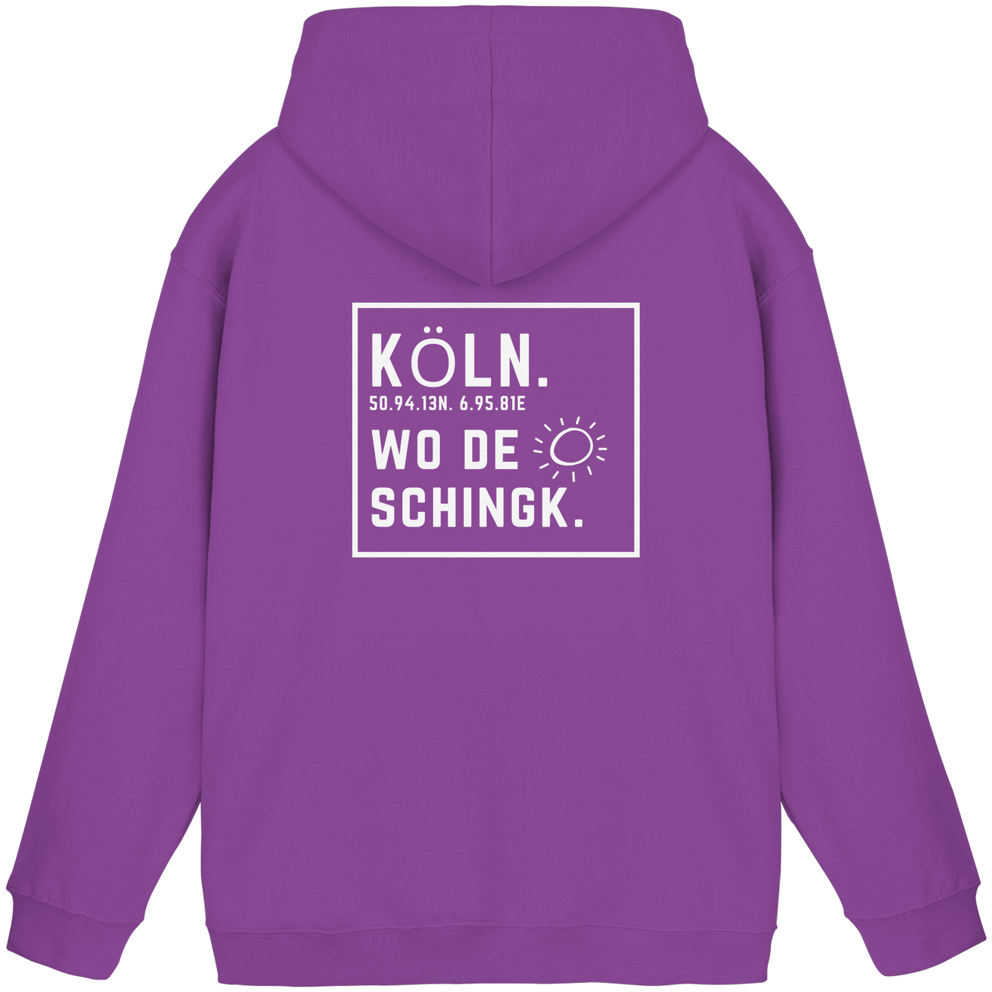 Wo de Sonn schingk - Köln Druck Rücken  - Basic Unisex Hoodie