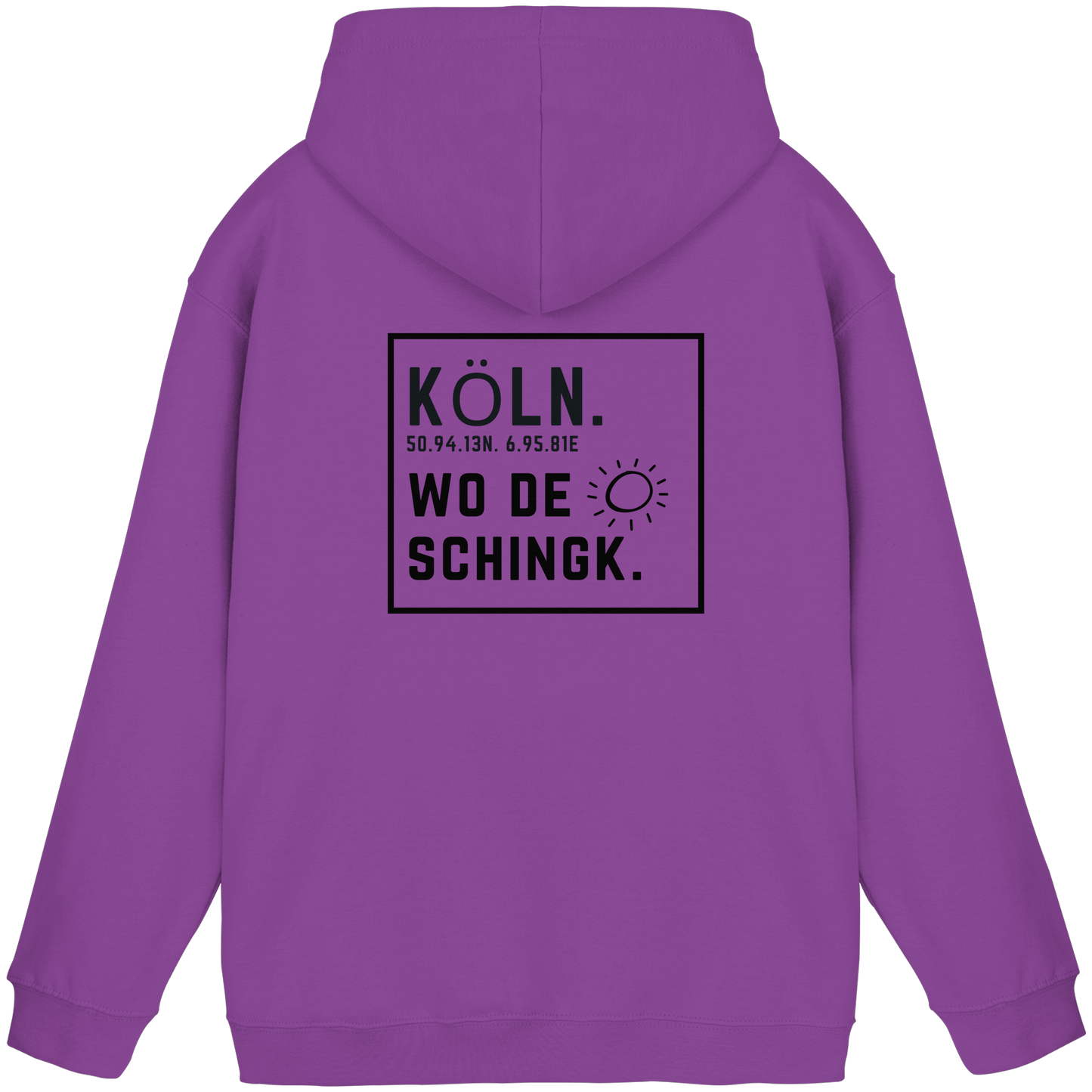 Wo de Sonn schingk - Köln Druck Rücken  - Basic Unisex Hoodie