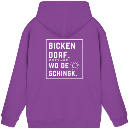 Wo de Sonn schingk - Bickendorf Druck Rücken - Basic Unisex Hoodie