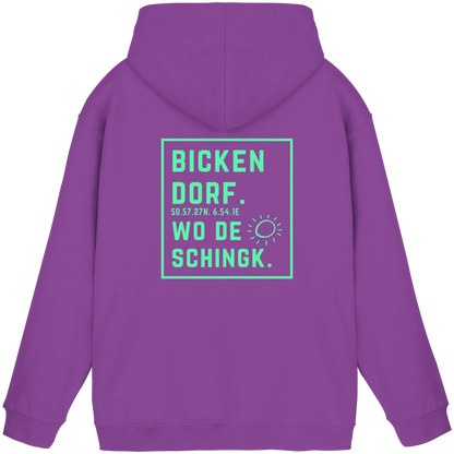 Wo de Sonn schingk - Bickendorf Druck Rücken - Basic Unisex Hoodie