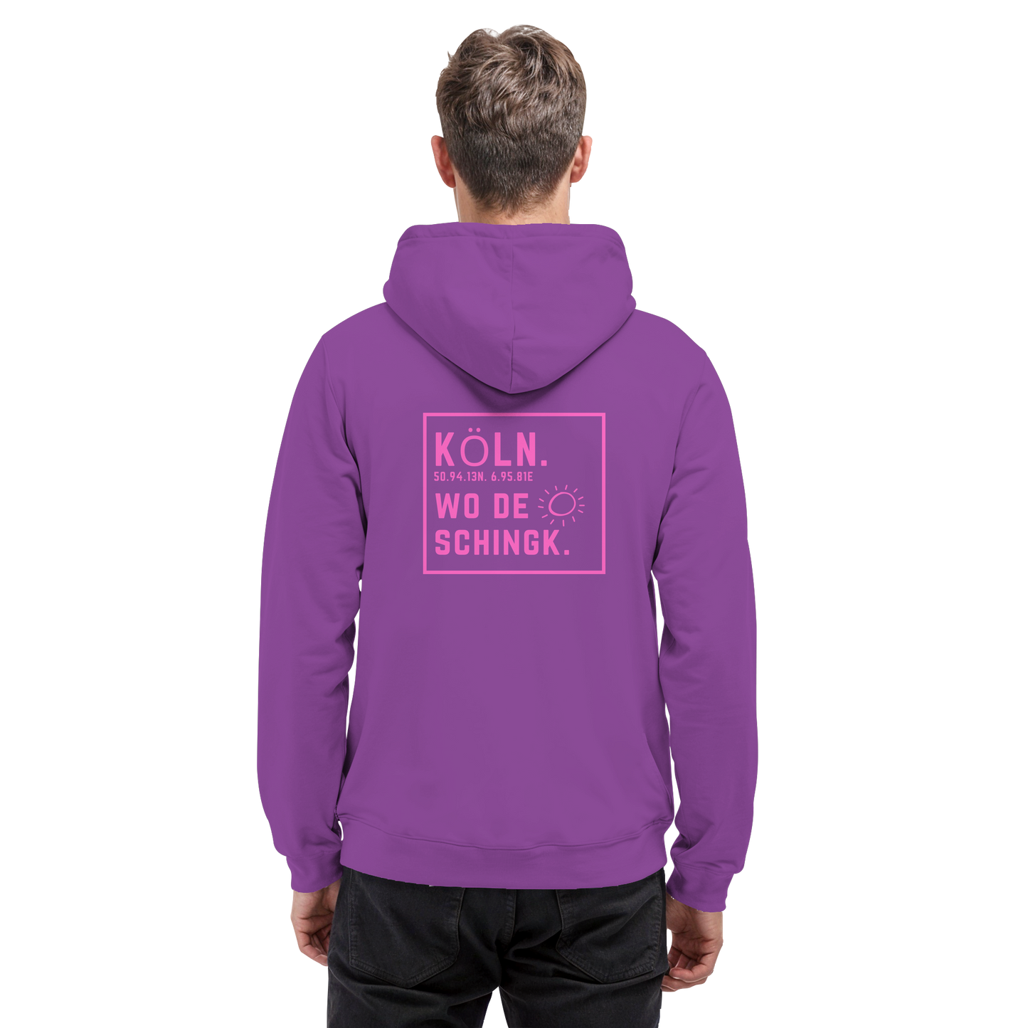 Wo de Sonn schingk - Köln Druck Rücken - Basic Unisex Hoodie