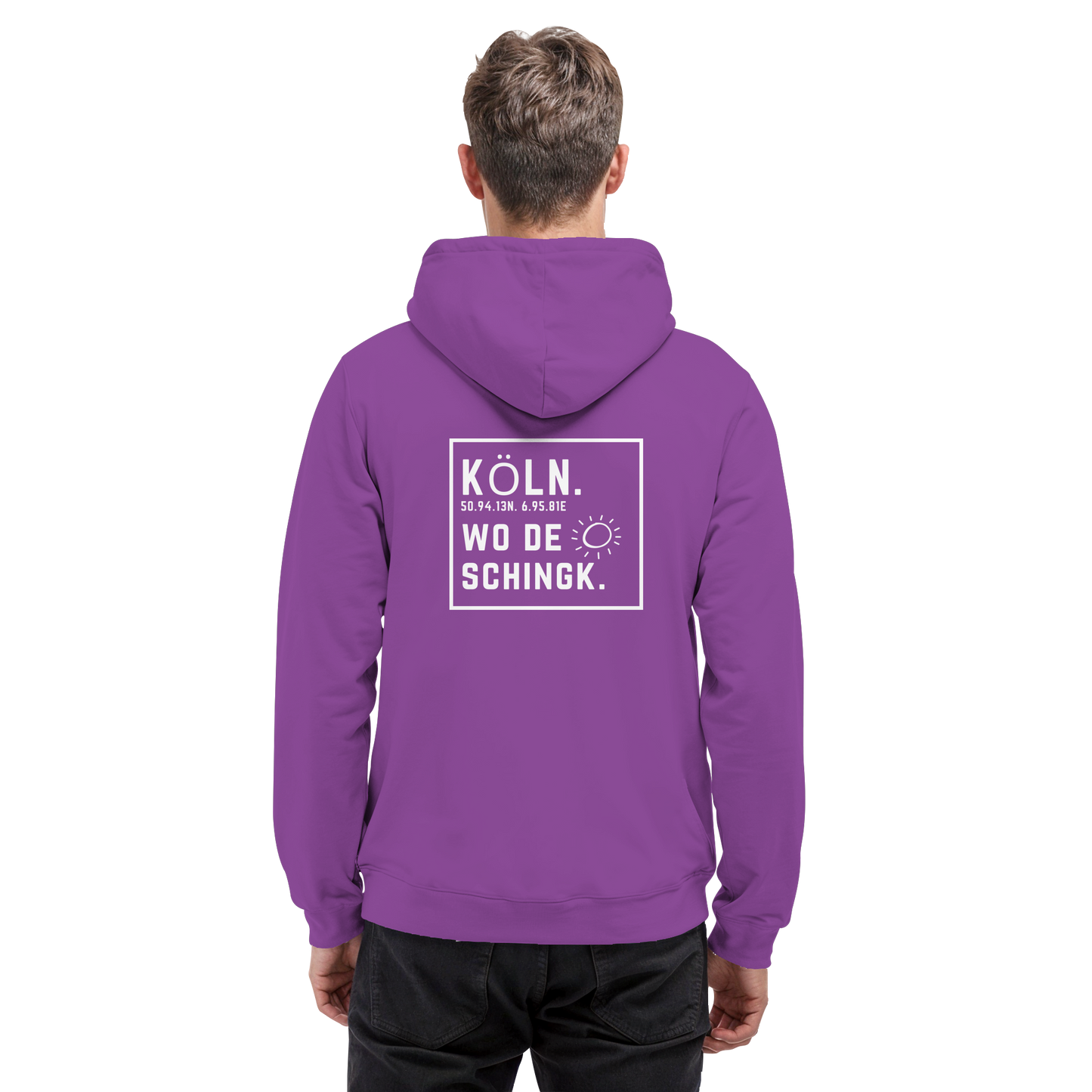 Wo de Sonn schingk - Köln Druck Rücken  - Basic Unisex Hoodie