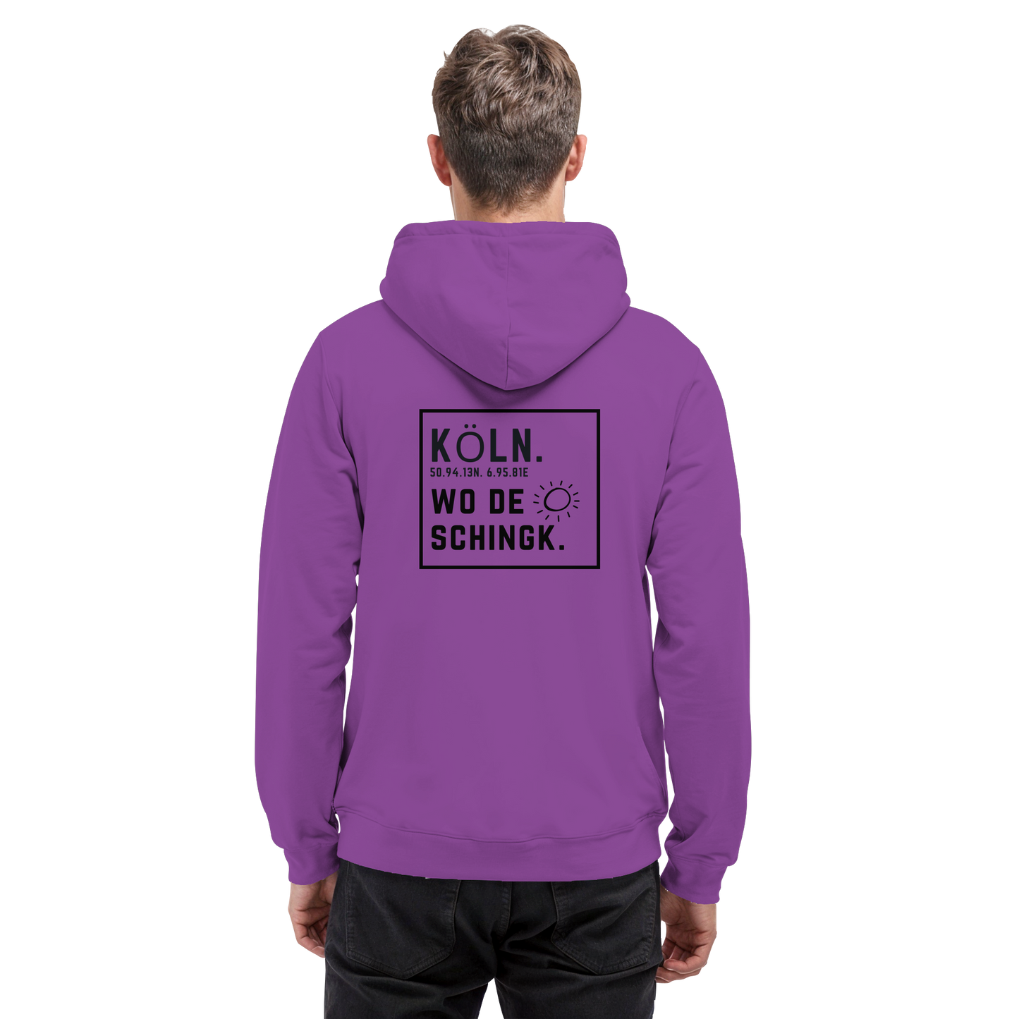 Wo de Sonn schingk - Köln Druck Rücken  - Basic Unisex Hoodie