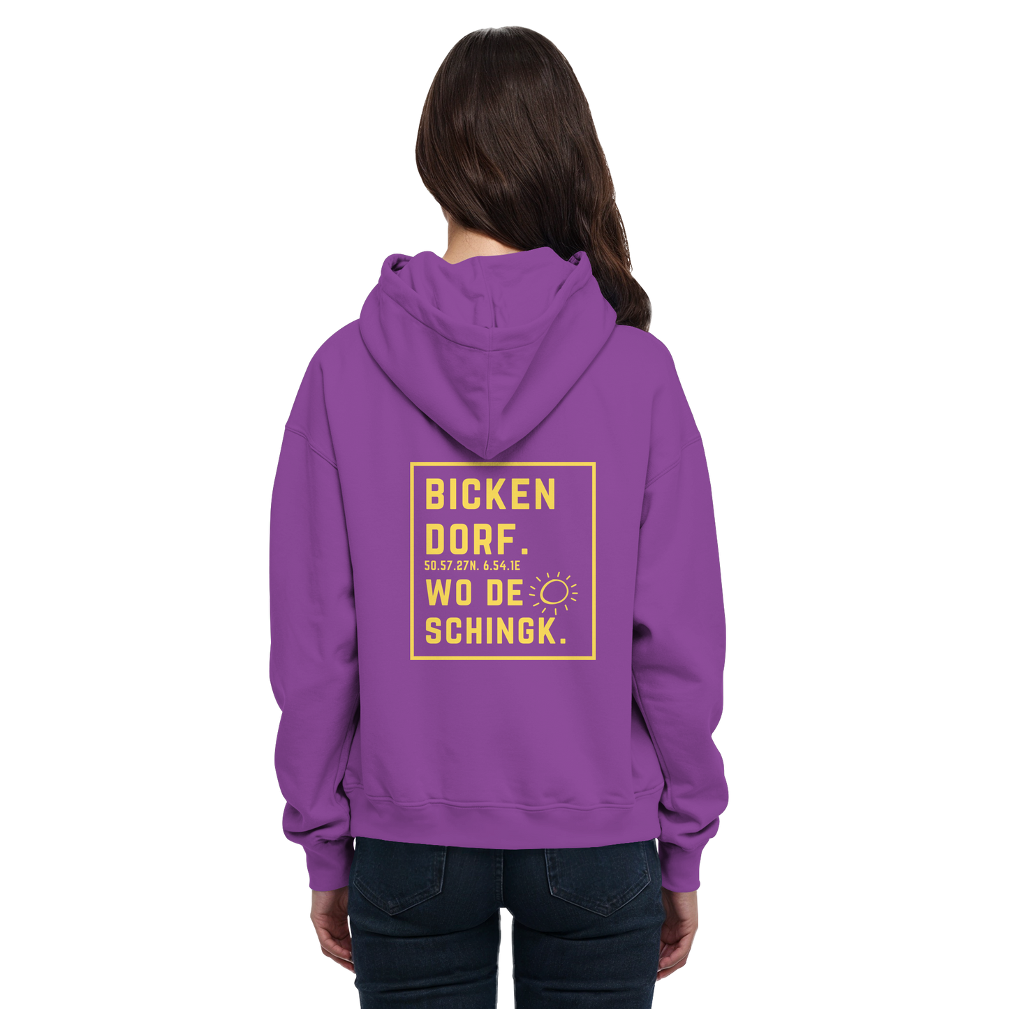 Wo de Sonn schingk - Bickendorf Druck Rücken - Basic Unisex Hoodie