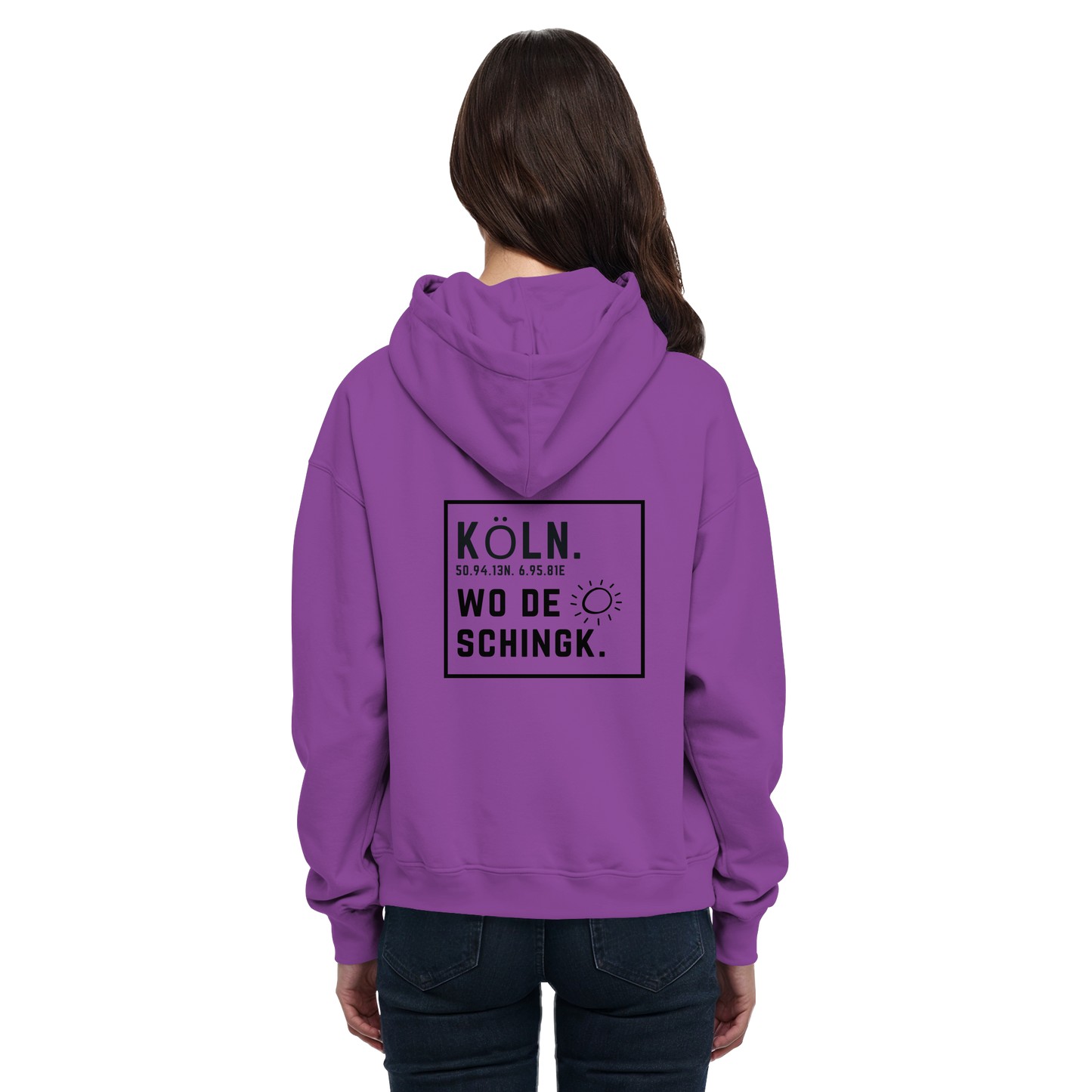 Wo de Sonn schingk - Köln Druck Rücken  - Basic Unisex Hoodie