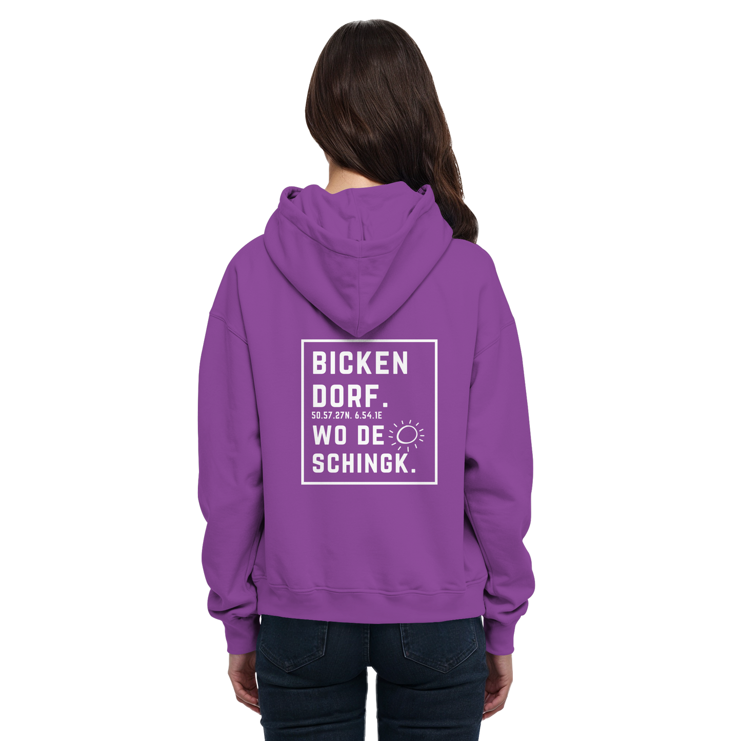 Wo de Sonn schingk - Bickendorf Druck Rücken - Basic Unisex Hoodie