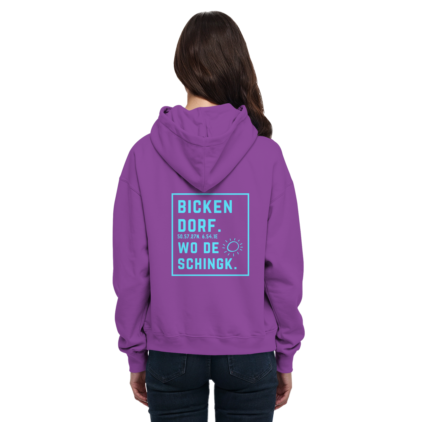Wo de Sonn schingk - Bickendorf Druck Rücken - Basic Unisex Hoodie