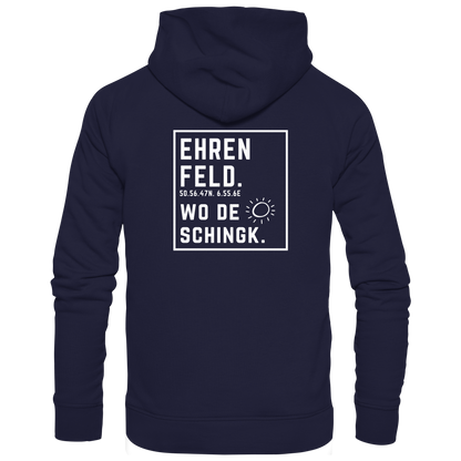 Wo de Sonn schingk - Ehrenfeld Druck Rücken  - Basic Unisex Hoodie