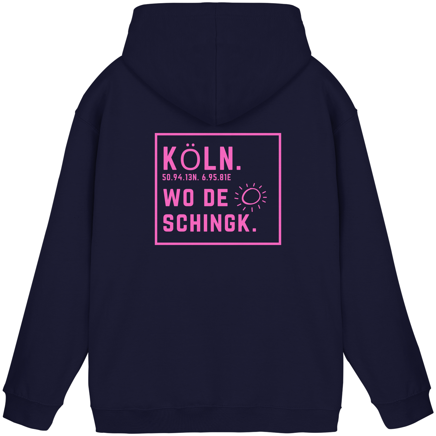 Wo de Sonn schingk - Köln Druck Rücken - Basic Unisex Hoodie