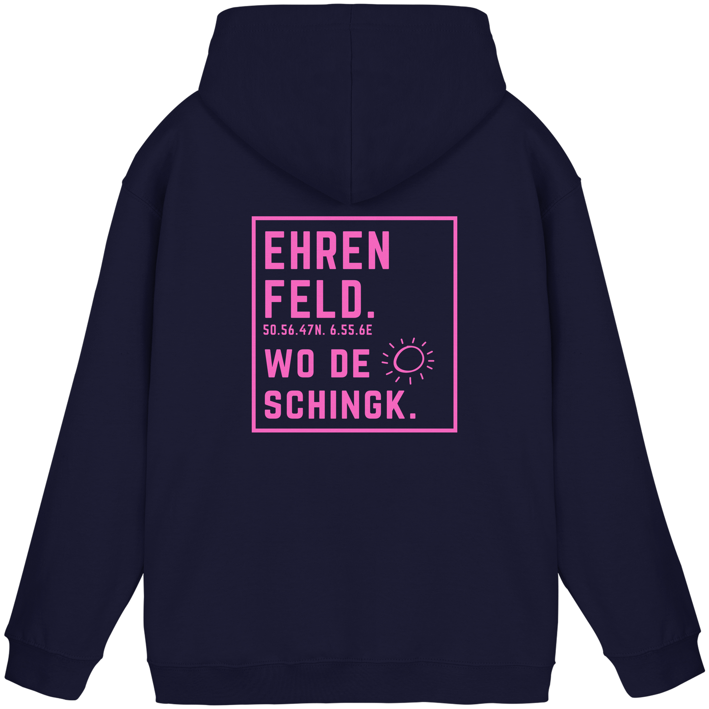 Wo de Sonn schingk - Ehrenfeld Druck Rücken  - Basic Unisex Hoodie