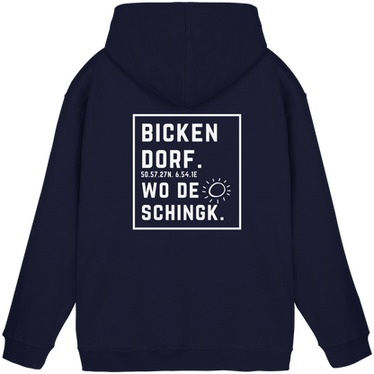 Wo de Sonn schingk - Bickendorf Druck Rücken - Basic Unisex Hoodie