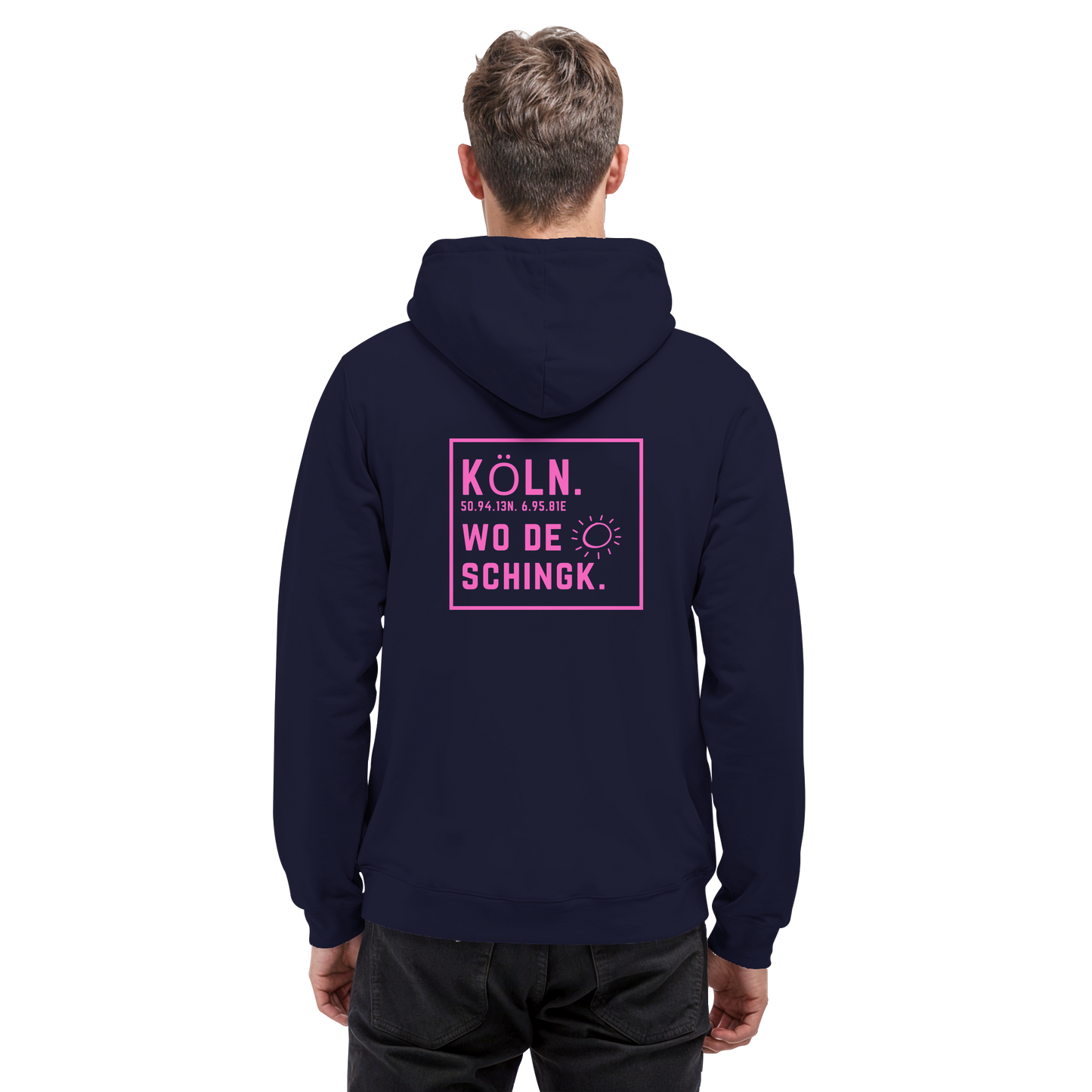 Wo de Sonn schingk - Köln Druck Rücken - Basic Unisex Hoodie