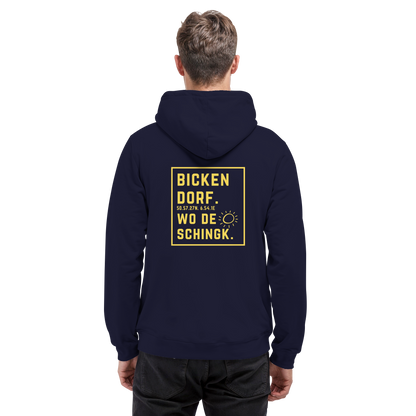 Wo de Sonn schingk - Bickendorf Druck Rücken - Basic Unisex Hoodie