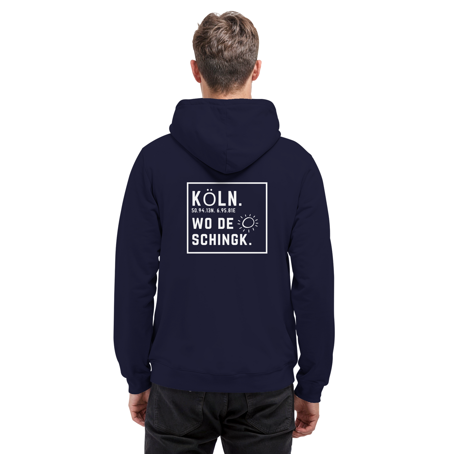 Wo de Sonn schingk - Köln Druck Rücken  - Basic Unisex Hoodie