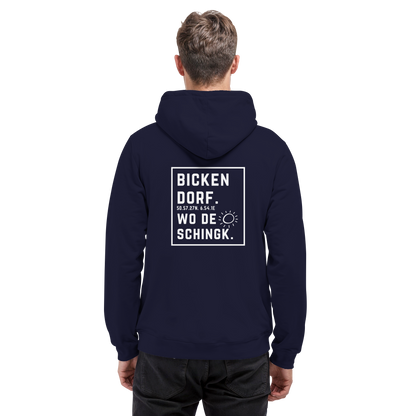 Wo de Sonn schingk - Bickendorf Druck Rücken - Basic Unisex Hoodie