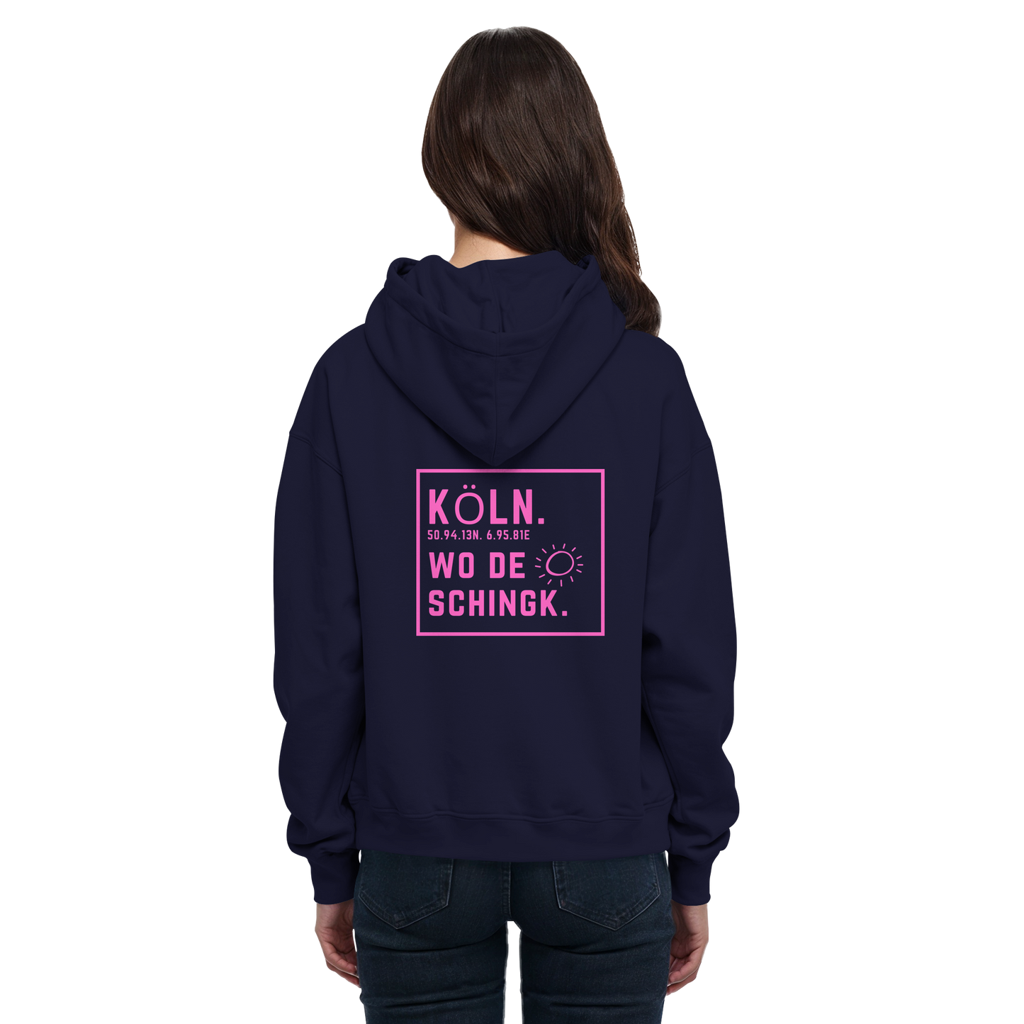 Wo de Sonn schingk - Köln Druck Rücken - Basic Unisex Hoodie