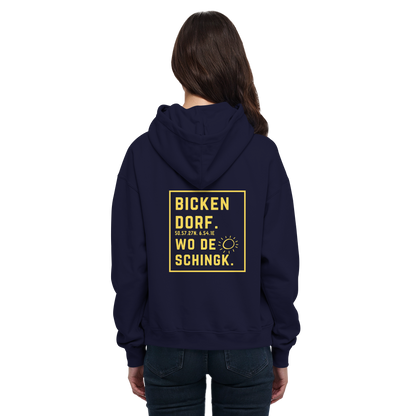 Wo de Sonn schingk - Bickendorf Druck Rücken - Basic Unisex Hoodie