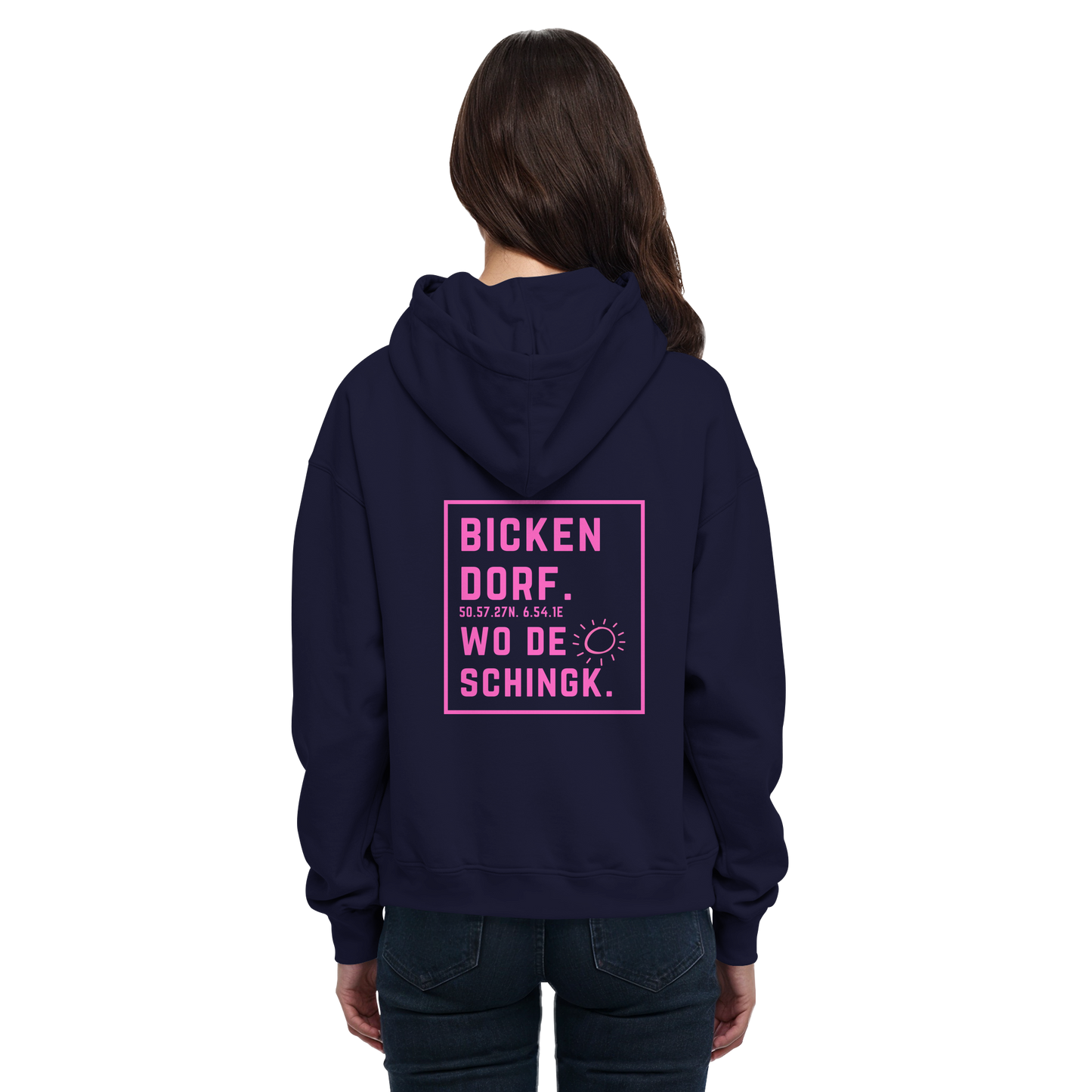 Wo de Sonn schingk - Bickendorf Druck Rücken - Basic Unisex Hoodie