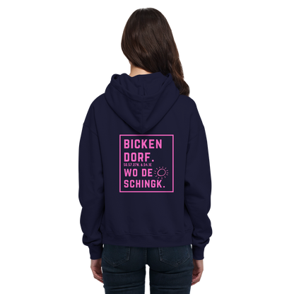 Wo de Sonn schingk - Bickendorf Druck Rücken - Basic Unisex Hoodie