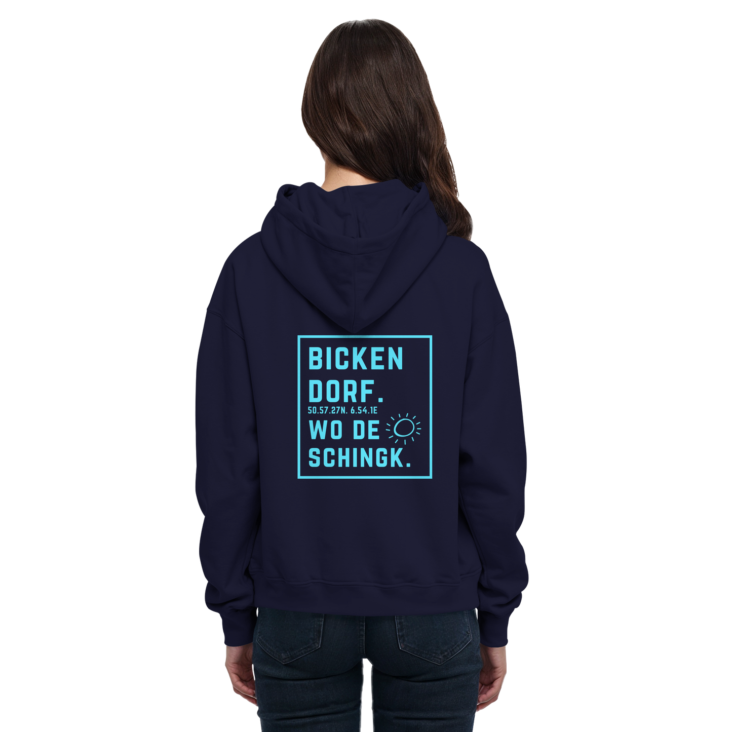 Wo de Sonn schingk - Bickendorf Druck Rücken - Basic Unisex Hoodie