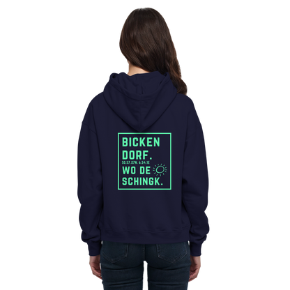 Wo de Sonn schingk - Bickendorf Druck Rücken - Basic Unisex Hoodie