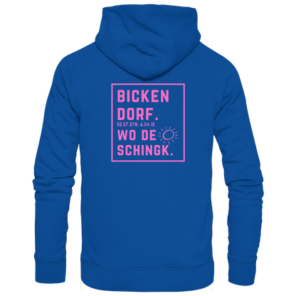 Wo de Sonn schingk - Bickendorf Druck Rücken - Basic Unisex Hoodie