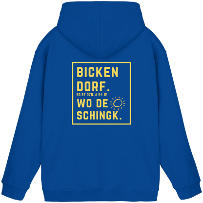 Wo de Sonn schingk - Bickendorf Druck Rücken - Basic Unisex Hoodie