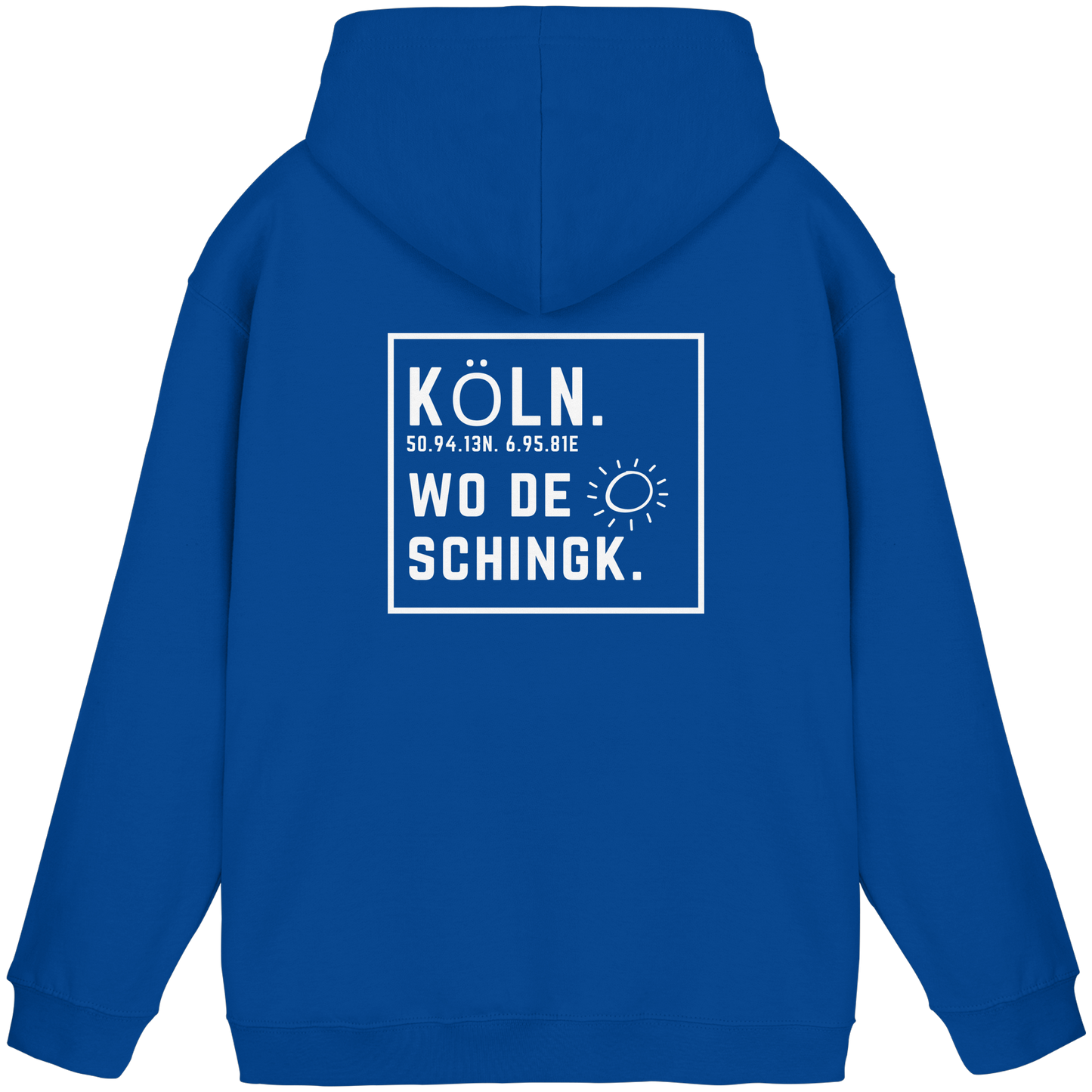 Wo de Sonn schingk - Köln Druck Rücken  - Basic Unisex Hoodie