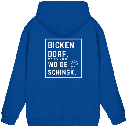 Wo de Sonn schingk - Bickendorf Druck Rücken - Basic Unisex Hoodie