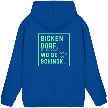 Wo de Sonn schingk - Bickendorf Druck Rücken - Basic Unisex Hoodie