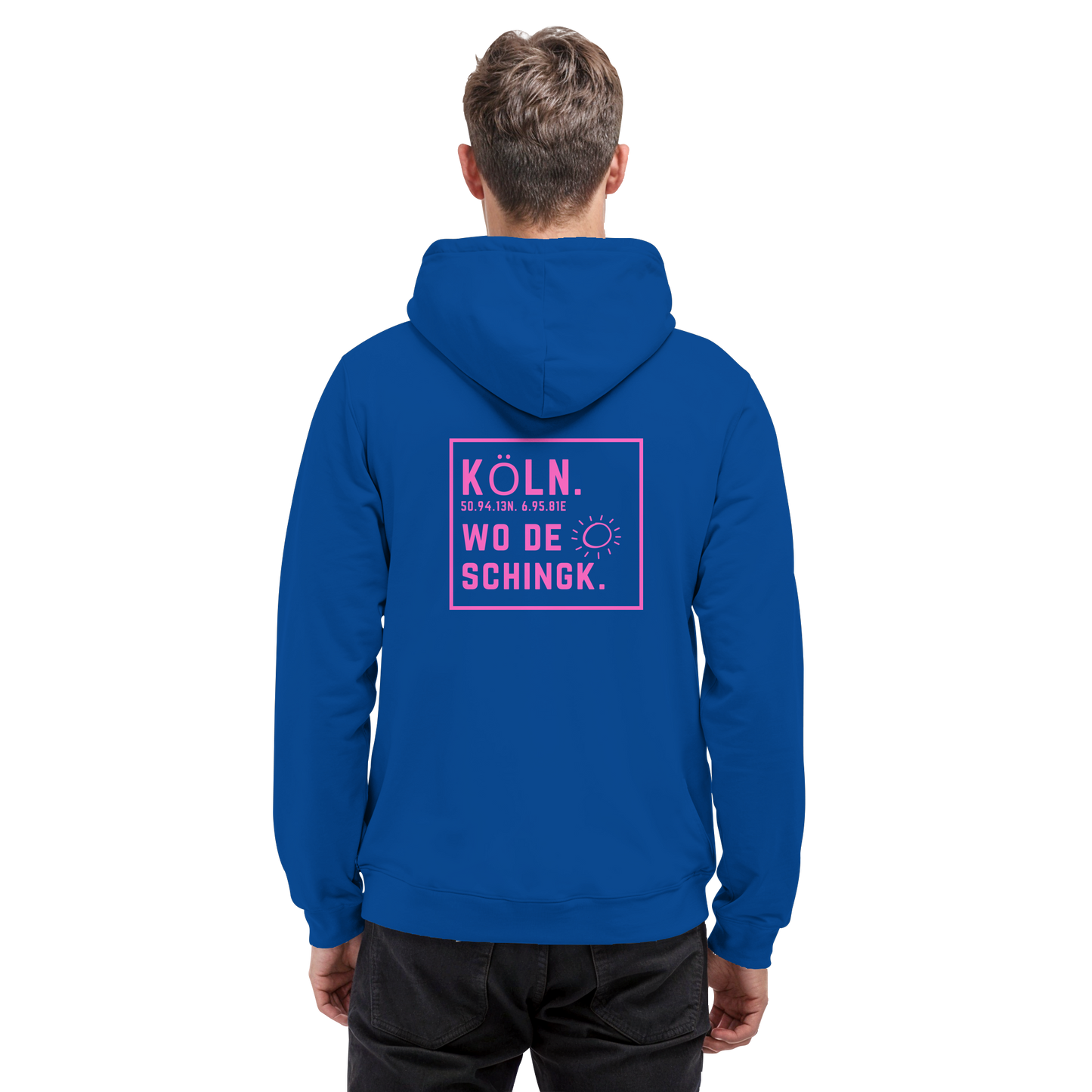 Wo de Sonn schingk - Köln Druck Rücken - Basic Unisex Hoodie