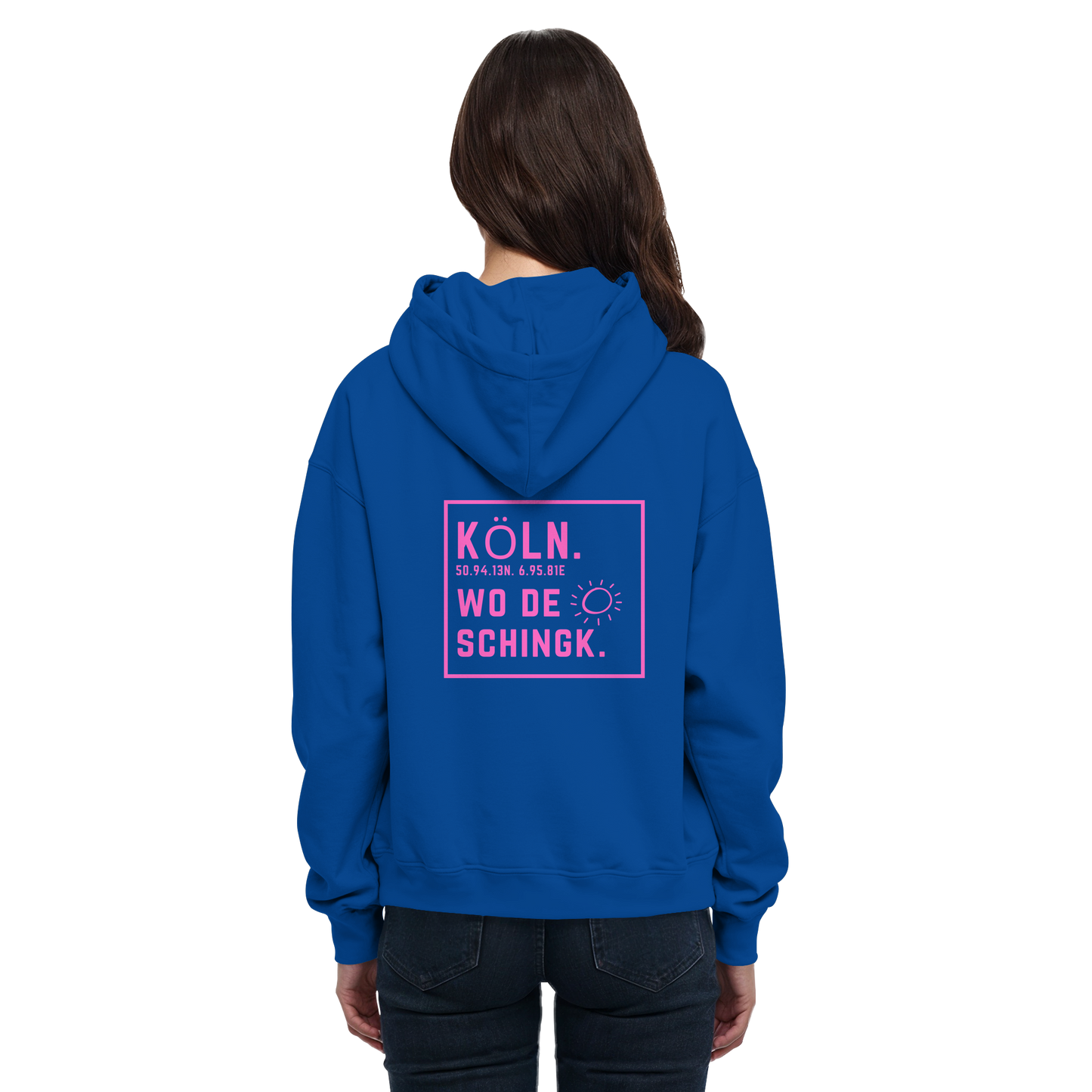 Wo de Sonn schingk - Köln Druck Rücken - Basic Unisex Hoodie