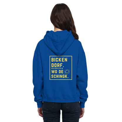 Wo de Sonn schingk - Bickendorf Druck Rücken - Basic Unisex Hoodie