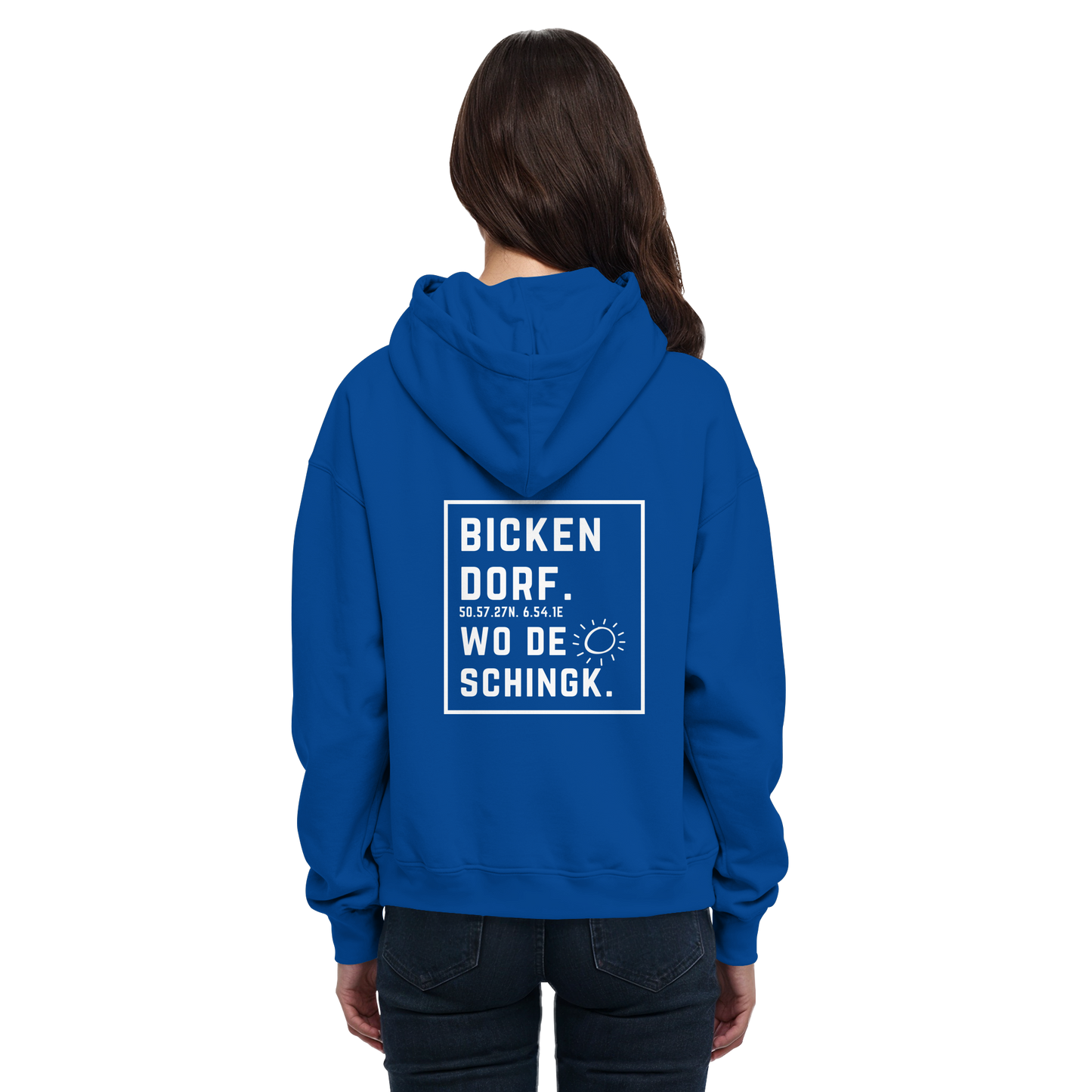 Wo de Sonn schingk - Bickendorf Druck Rücken - Basic Unisex Hoodie