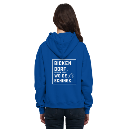 Wo de Sonn schingk - Bickendorf Druck Rücken - Basic Unisex Hoodie