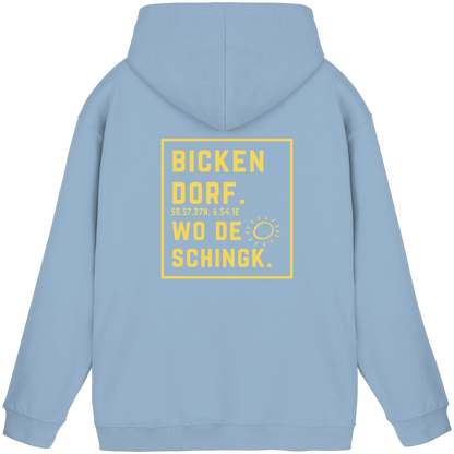 Wo de Sonn schingk - Bickendorf Druck Rücken - Basic Unisex Hoodie