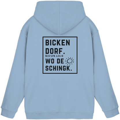 Wo de Sonn schingk - Bickendorf Druck Rücken - Basic Unisex Hoodie