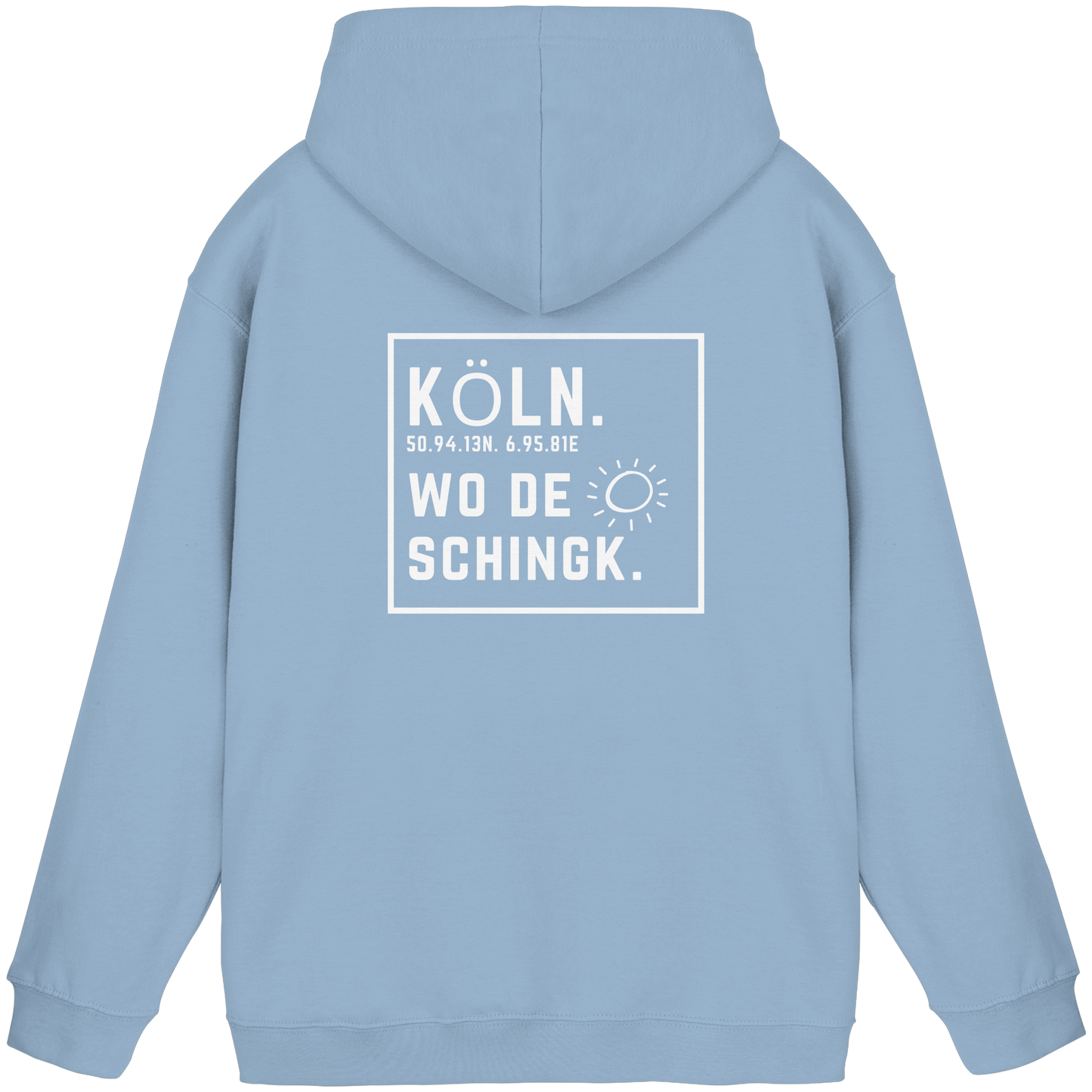 Wo de Sonn schingk - Köln Druck Rücken  - Basic Unisex Hoodie