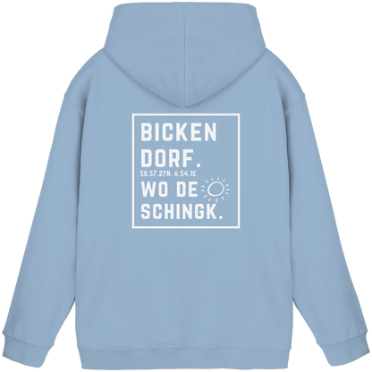 Wo de Sonn schingk - Bickendorf Druck Rücken - Basic Unisex Hoodie