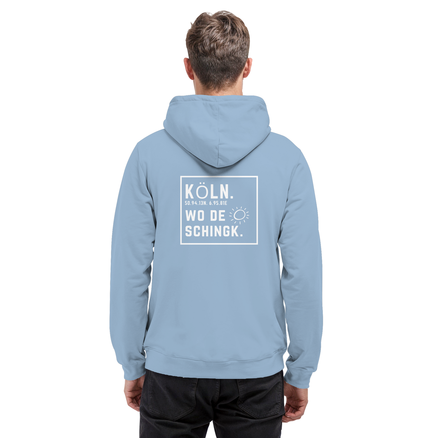 Wo de Sonn schingk - Köln Druck Rücken  - Basic Unisex Hoodie