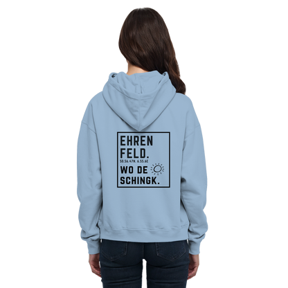 Wo de Sonn schingk - Ehrenfeld Druck Rücken - Basic Unisex Hoodie