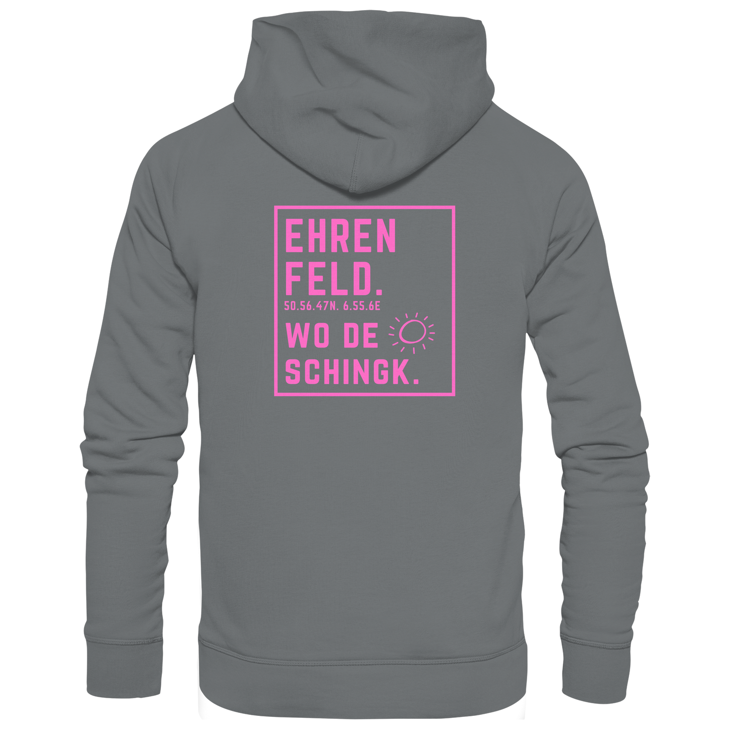 Wo de Sonn schingk - Ehrenfeld Druck Rücken  - Basic Unisex Hoodie