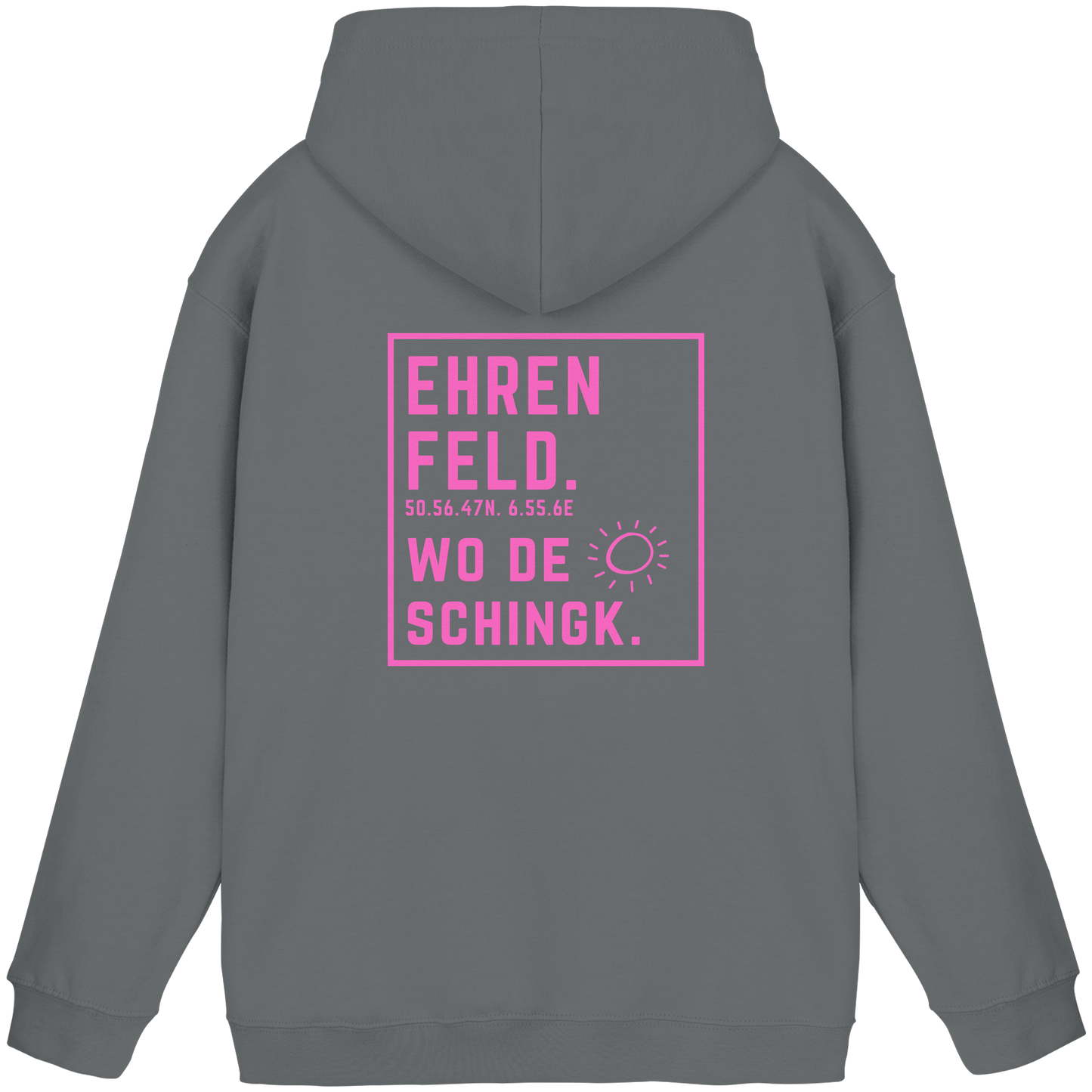 Wo de Sonn schingk - Ehrenfeld Druck Rücken  - Basic Unisex Hoodie