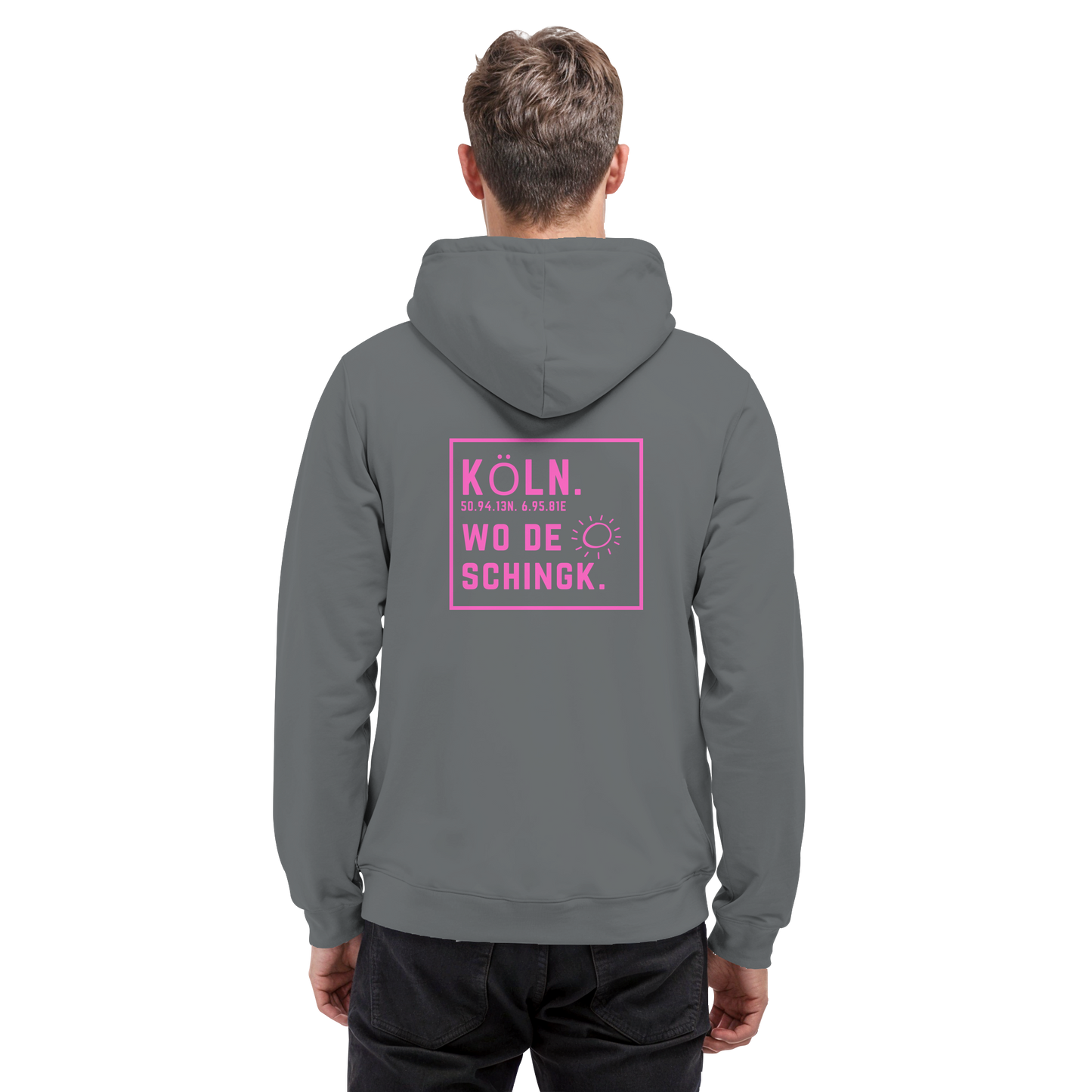 Wo de Sonn schingk - Köln Druck Rücken - Basic Unisex Hoodie
