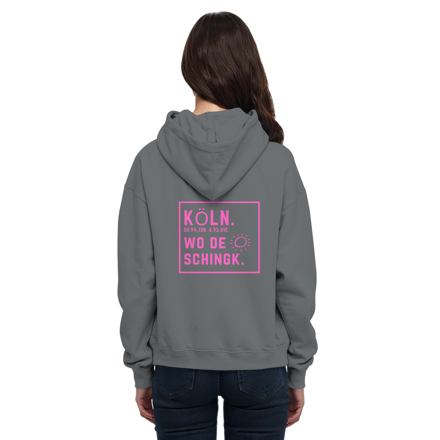 Wo de Sonn schingk - Köln Druck Rücken - Basic Unisex Hoodie