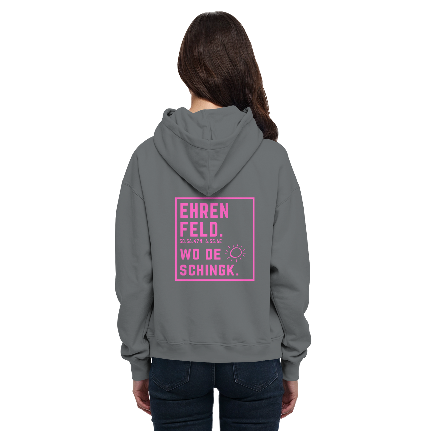 Wo de Sonn schingk - Ehrenfeld Druck Rücken  - Basic Unisex Hoodie