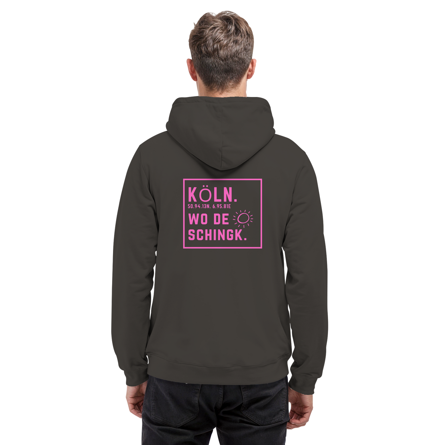 Wo de Sonn schingk - Köln Druck Rücken - Basic Unisex Hoodie